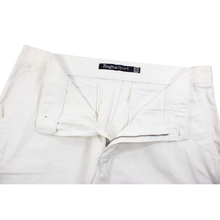 Zegna Sport Chiffon White Cotton Twill Unlined Flat Front Shorts 52EU/36W