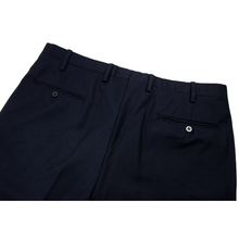 LNWOT Kiton Napoli Blue Wool Flannel Flat Front Dress Pants 52EU/36W