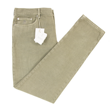 NWT Brunello Cucinelli Taupe Denim Leather Jacron 5-Pocket Jeans 54EU/38W
