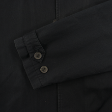 John Varvatos Mainline Black Cotton Twill Vented Garment Washed Coat 46US