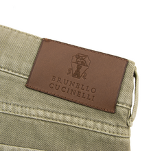 NWT Brunello Cucinelli Taupe Denim Leather Jacron 5-Pocket Jeans 54EU/38W
