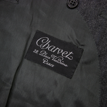 Charvet Paris Bespoke Anchor Grey Wool Herringbone Striped Vented 3Btn Suit 46R