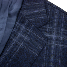 NWOT Suitsupply Blue Wool Flannel Plaid Patch Pkts Dual Vents 2Btn Jacket 44R