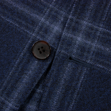 NWOT Suitsupply Blue Wool Flannel Plaid Patch Pkts Dual Vents 2Btn Jacket 44R