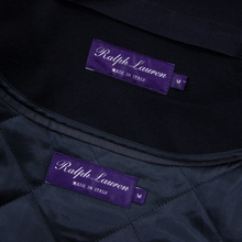 LNWOT $4995 Ralph Lauren Purple Label Navy Wool Flannel Hooded Toggle Coat M