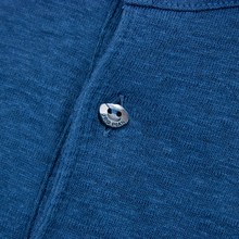 Loro Piana Cobalt Linen Slubby Collared Half Button Short Sleeve Polo Shirt 3XL