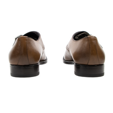 NIB Zegna Brown Burnished Calfskin Leather Brogue Monk Strap Shoes 8.EU/9.5US