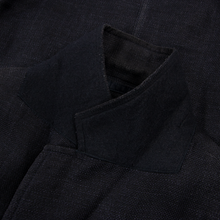 Private White V.C. Denim Blue Linen Wool Hopsack Unstructured Long Coat 38US