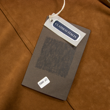 NWT Schiatti Cider Brown Suede Leather Unstructured Shacket Shirt Jacket