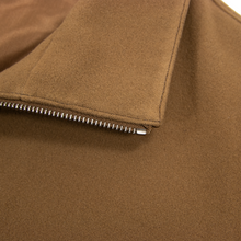 NWT Schiatti Club Brown Cashmere Leather Trim Padded Jacket