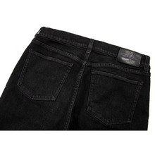 Ralph Lauren Purple Label Black Denim Leather Jacron Selvedge Skinny Jeans 29W
