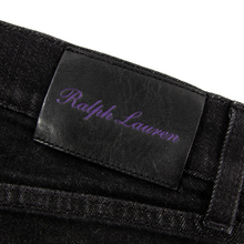 Ralph Lauren Purple Label Black Denim Leather Jacron Selvedge Skinny Jeans 29W