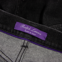 Ralph Lauren Purple Label Black Denim Leather Jacron Selvedge Skinny Jeans 29W