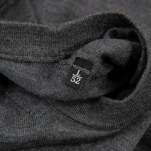Zegna Grey Wool Silk Cashmere Knit Piped Crew Neck Lightweight Sweater 52EU/L