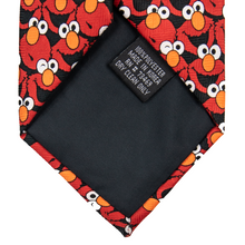 Sesame Street Multi-Color Microfiber Elmo Jacquard Glossy Bi-Fold Tipped 4" Tie