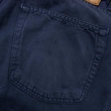 Loro Piana Aegean Blue Cotton Linen Washed Pique Unlined Jean Cut Pants 38W