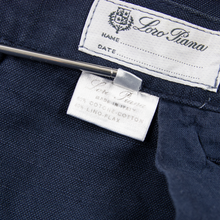 Loro Piana Aegean Blue Cotton Linen Washed Pique Unlined Jean Cut Pants 38W