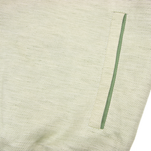 NWT Schiatti Pale Green 60% Silk Linen Pique Camo Lined Bomber Jacket