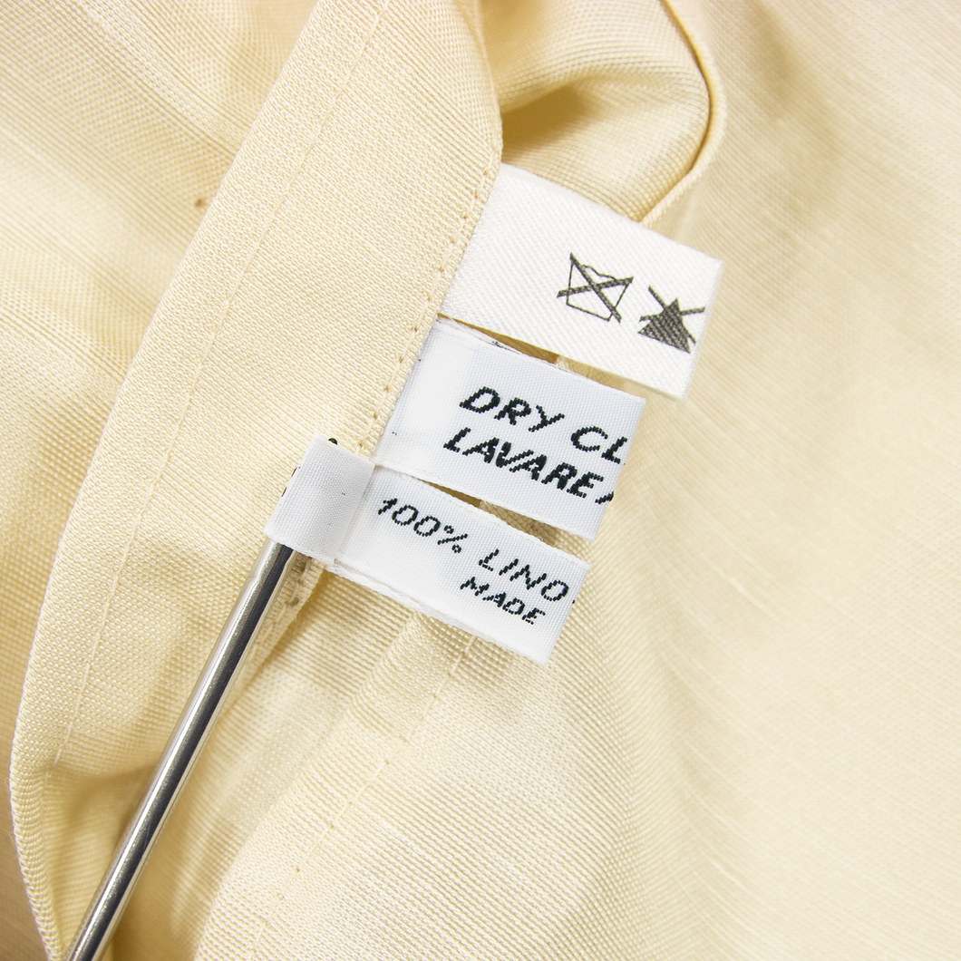 NWT Schiatti & Co. Cream Silk Linen Top Stitch Unstructured