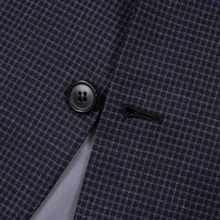 CURRENT Brioni NM Colosse Indigo Blue Wool Checked Dual Vents 2Btn Jacket 44R