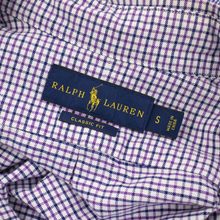 LOT of 5 Ralph Lauren Multi-Color Cotton Checked Plaid Dress Shirts S