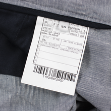 NWT CURRENT $375 Boglioli Blue White Cotton Linen Woven Flat Front Shorts 35W