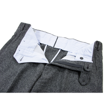 Howard Yount Grey Black Soft Tweed Wool Flat Front Dress Pants 36W