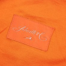 NWT Schiatti & Co. Fire Orange Linen Leather Trim Unstructured Blouson Jacket