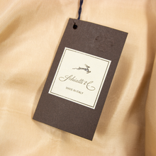 NWT Schiatti & Co. Peach Silk Linen Shantung Leather Trim Blouson Jacket