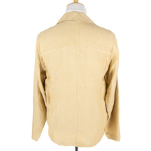 NWT Schiatti & Co. Tan Silk Linen Hopsack Unstructured Car Jacket
