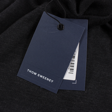 NWT $380 Thom Sweeney Charcoal Grey S120s Wool Roll Turtleneck Sweater XS/46EU