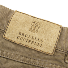 LNWOT Brunello Cucinelli Brown Denim Leather Jacron 5-Pocket Jeans 58EU/40W