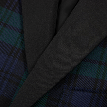 Polo Ralph Lauren Corneliani Blue Green Wool Plaid 3Btn Smoking Jacket 36R