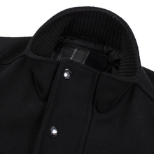 Jordan Craig Black Polyester Wool Padded Epaulet Piped Jacket 3XL