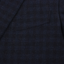 NWOT CURRENT Zegna Street Blue Trofeo Wool Cashmere Plaid Patch Pkts Jacket 42R