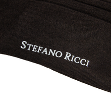 NWT Stefano Ricci Calzini Brown 70% Cashmere Silk Hand Linked Ribbed Socks 11.5