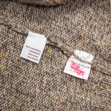Brunello Cucinelli Brown 100% Cashmere Flecked Half Zip Rib Knit Sweater 54EU/XL
