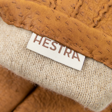 NIB Hestra Caramel Brown Peccary Leather Cashmere Lined Hand Sewn Gloves Size 8