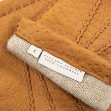 NIB Hestra Caramel Brown Peccary Leather Cashmere Lined Hand Sewn Gloves Size 8